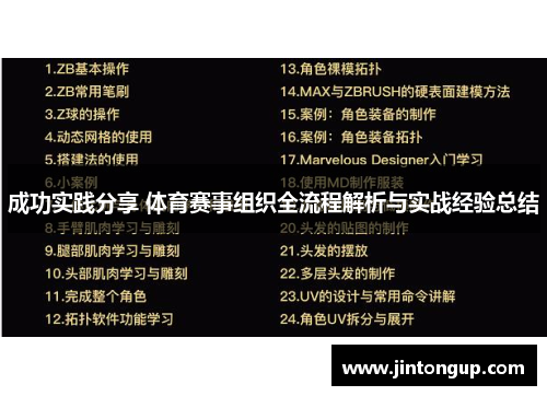 成功实践分享 体育赛事组织全流程解析与实战经验总结